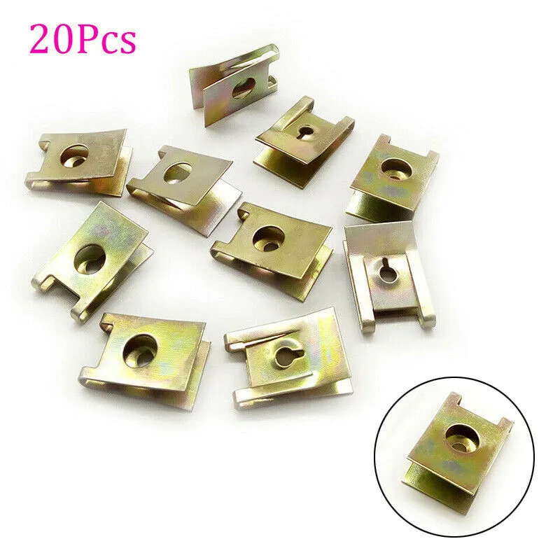 20pcs Car Fastener Clip U Type Screw Base Clips Nut For Engine Fender Bumper Guard Interior Accessories Auto Fastener Clip
20pcs Car Fastener Clip U Type Screw Base Clips Nut For Engine Fender Bumper Guard Interior Accessories Auto Fastener Clip