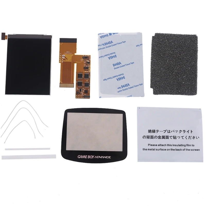 LCD Screen Backlight Kit for GBA Backlit Screen Set Includes Ribbon Cable & Screen Lens Panel & Accessories New And High Quality
LCD Screen Backlight Kit for GBA Backlit Screen Set Includes Ribbon Cable & Screen Lens Panel & Accessories New And High Quality