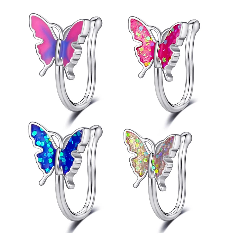 1Pc Metal Butterfly Fake Piercing Nose Ring Punk Non Piercing Clip Nose Ring Also Can Be Ear Clip Cuff Body Jewelry Bijoux
1Pc Metal Butterfly Fake Piercing Nose Ring Punk Non Piercing Clip Nose Ring Also Can Be Ear Clip Cuff Body Jewelry Bijoux