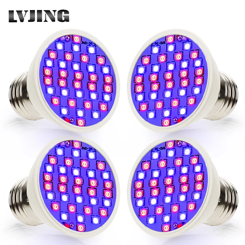 4PCS/Lot 36Leds Plant LED Grow Light E27 Full Spectrum LED Lamp Bulbs Indoor Plant Lighting Flowering Hydroponics System Garden
4PCS/Lot 36Leds Plant LED Grow Light E27 Full Spectrum LED Lamp Bulbs Indoor Plant Lighting Flowering Hydroponics System Garden