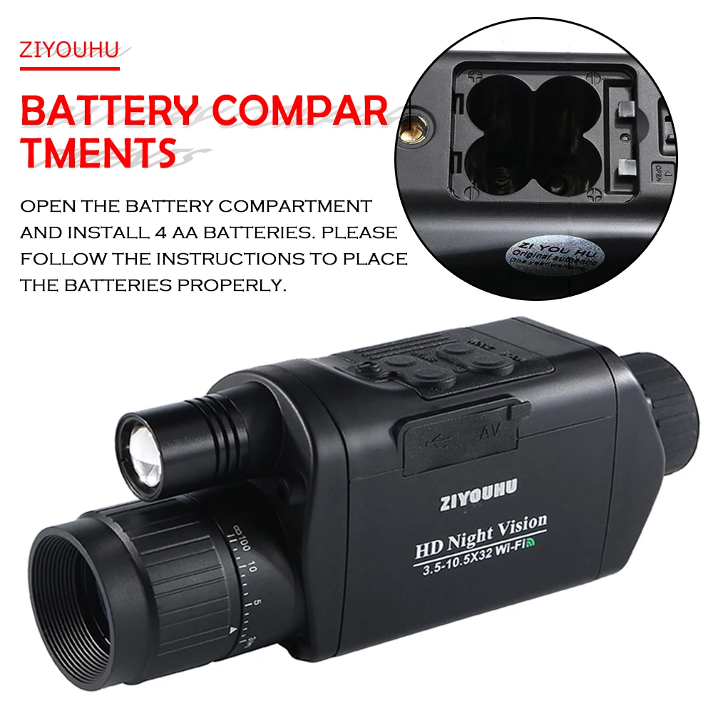 Complete Functional Digital Infrared Night Vision Scope Darkness Long Range Observation Monocular Telescope for Night Hunting
Complete Functional Digital Infrared Night Vision Scope Darkness Long Range Observation Monocular Telescope for Night Hunting