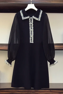 2020 New Korean Elegant Black Women Dress Patchwork Plus Size Fashion Vintage Lantern Sleeve Dresses
2020 New Korean Elegant Black Women Dress Patchwork Plus Size Fashion Vintage Lantern Sleeve Dresses