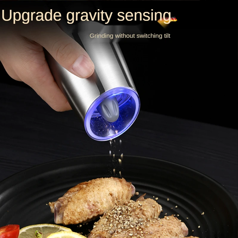 Electric Salt and Pepper Grinder Stainless Steel Automatic Gravity Induction Pepper Mill Kitchen Spice Grinders Tools Drop Shppi
Electric Salt and Pepper Grinder Stainless Steel Automatic Gravity Induction Pepper Mill Kitchen Spice Grinders Tools Drop Shppi