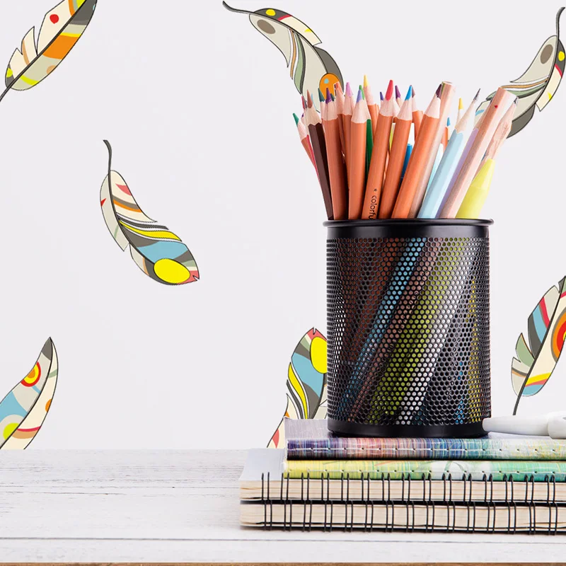 Creative Colored feather Wall Sticker Living room bedroom wall background decoration Decals combination stickers home wallpaper
Creative Colored feather Wall Sticker Living room bedroom wall background decoration Decals combination stickers home wallpaper