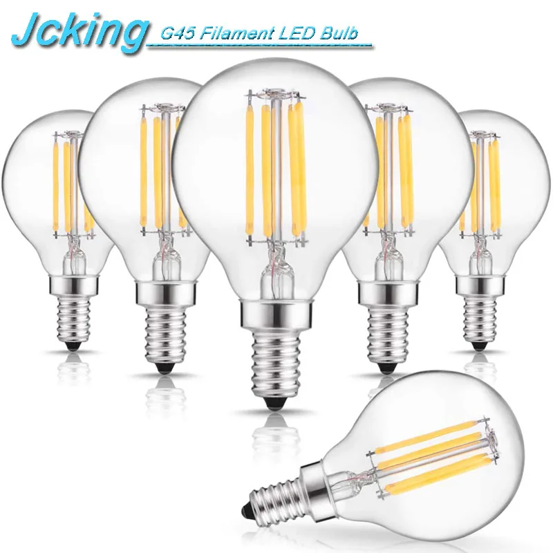 Pack of 2 G45 Dimmable 2W/4W/6W/8W E14/E12 Base LED Filament Bulbs,G45 Clear Glass LED Vintage Edison Bulbs
Pack of 2 G45 Dimmable 2W/4W/6W/8W E14/E12 Base LED Filament Bulbs,G45 Clear Glass LED Vintage Edison Bulbs