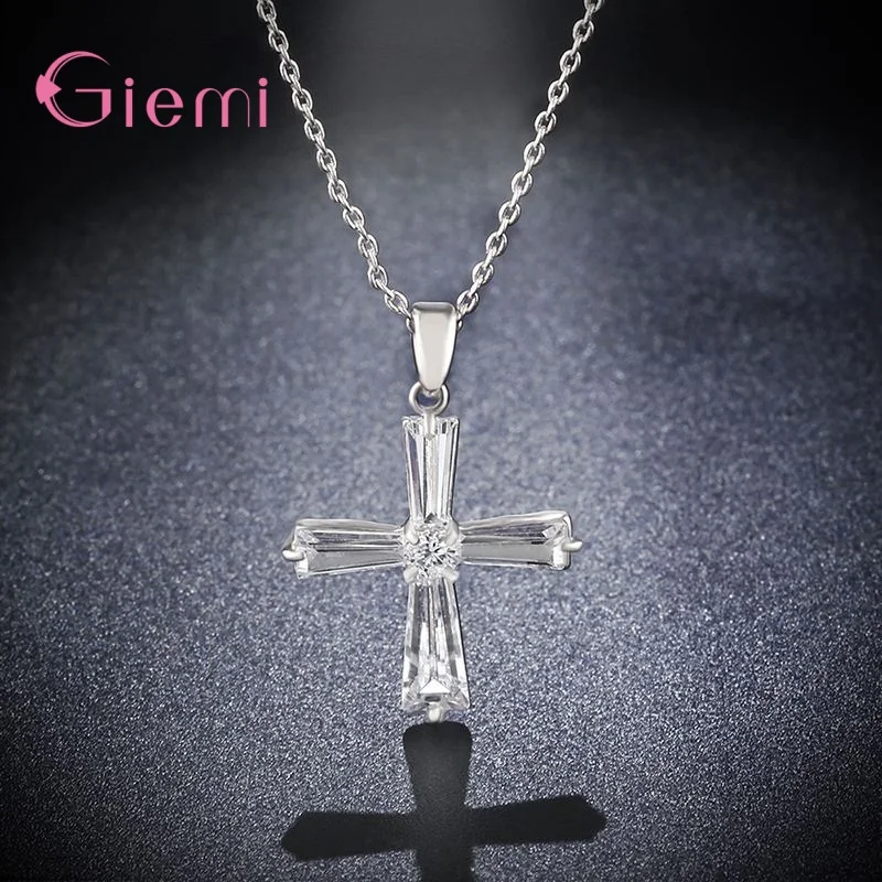 New Arrivals Genuine 925 Sterling Silver Necklace With Sparkling Crossing Shape Crystal Korean Style Women Fashion Jewelry
New Arrivals Genuine 925 Sterling Silver Necklace With Sparkling Crossing Shape Crystal Korean Style Women Fashion Jewelry