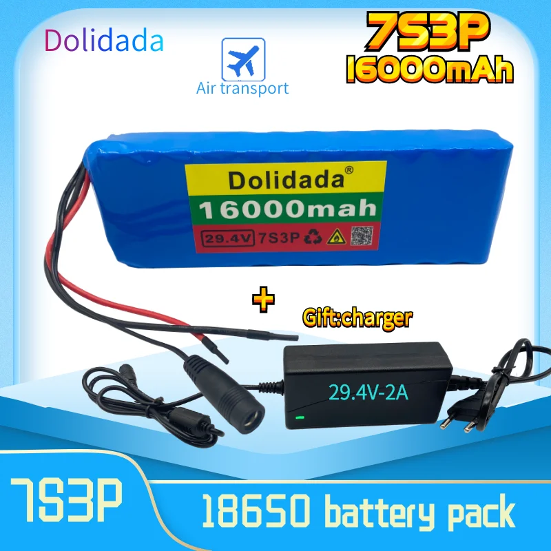 24V Battery 7S3P 29.4V 16Ah Li-ion Battery Pack with 20A Balanced BMS for Electric Bicycle Scooter Power Wheelchair +2A Charger
24V Battery 7S3P 29.4V 16Ah Li-ion Battery Pack with 20A Balanced BMS for Electric Bicycle Scooter Power Wheelchair +2A Charger