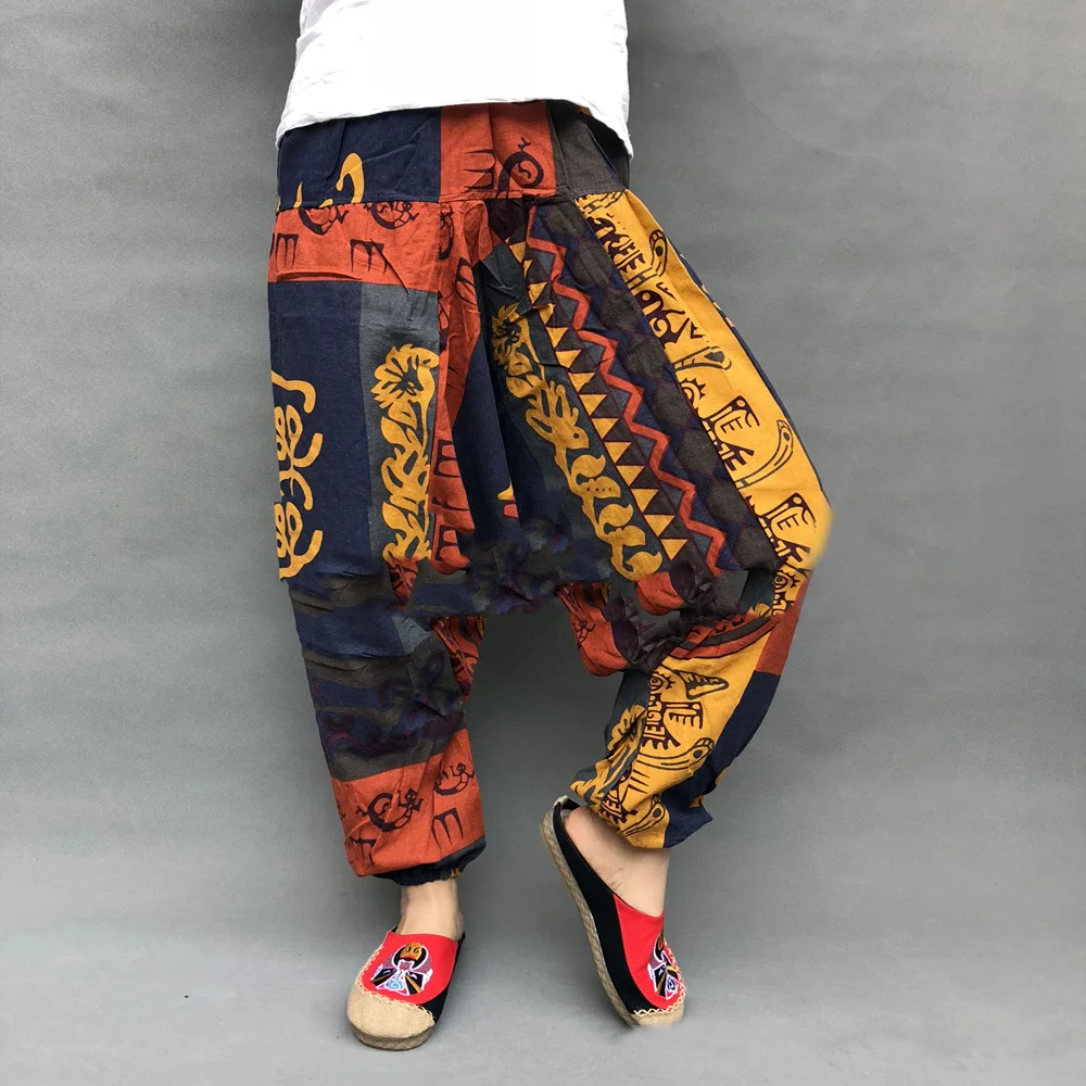 Men's Summer Retro Casual Harem Ethnic Printing Large Crotch Loose Pants Trouser Cotton Linen Comfy Soft Breathable
Men's Summer Retro Casual Harem Ethnic Printing Large Crotch Loose Pants Trouser Cotton Linen Comfy Soft Breathable