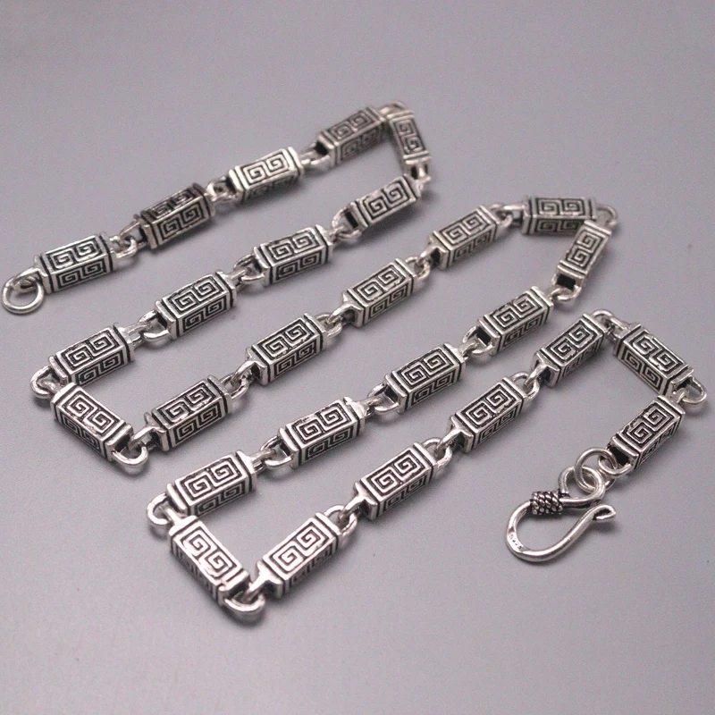 S925 Sterling Silver Necklace Women Men Luck Rectangle Bead Chain Necklace 5mmW 20inch 40-42g
S925 Sterling Silver Necklace Women Men Luck Rectangle Bead Chain Necklace 5mmW 20inch 40-42g