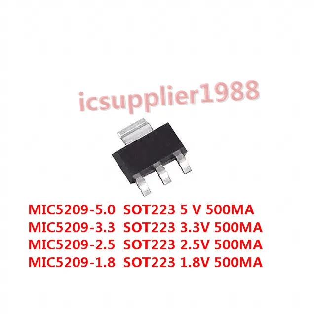 10 шт./лот искусственная задняя фотография фотолампы MIC5209-5.0YS/3,3/2,5/1,8 SOT223 5V/3,3 V/2,5 V/1,8 V 500MA 5209
10 шт./лот искусственная задняя фотография фотолампы MIC5209-5.0YS/3,3/2,5/1,8 SOT223 5V/3,3 V/2,5 V/1,8 V 500MA 5209