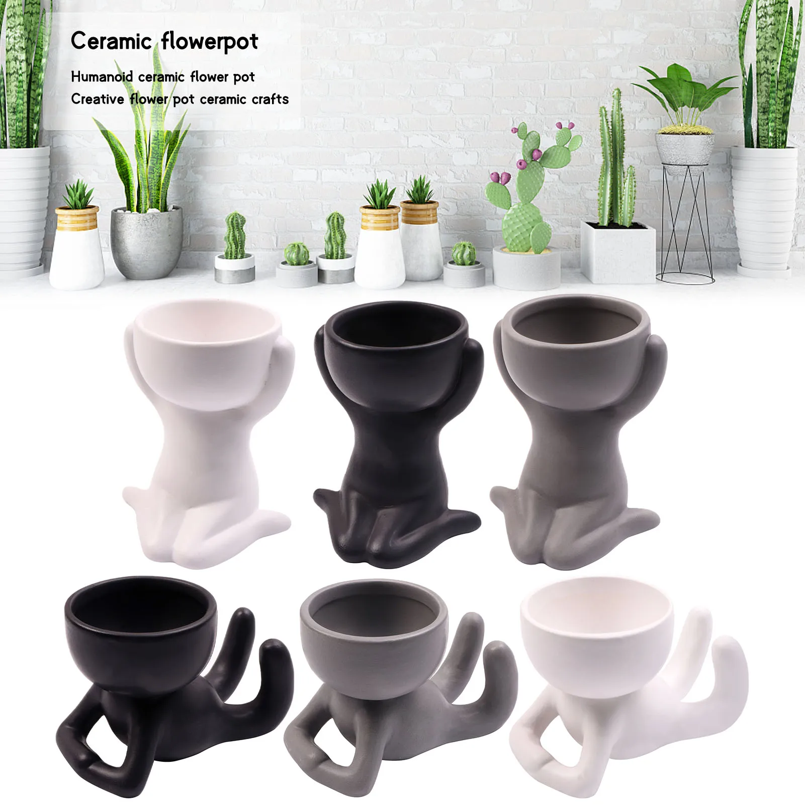 Humanoid Ceramic Flower Pots Creative Flower Pots Ceramic Crafts Vases Home Decorations Home Decoration Personalized Gifts
Humanoid Ceramic Flower Pots Creative Flower Pots Ceramic Crafts Vases Home Decorations Home Decoration Personalized Gifts