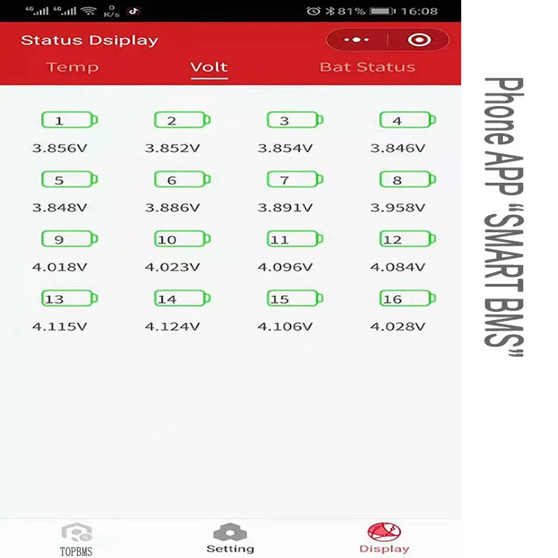 BMS 8 S LiFePo4 Bluetooth 24V 200A 250A RS485 CANbus NTC UART CANBus охлаждающий вентилятор для батареи 3 2 V 65