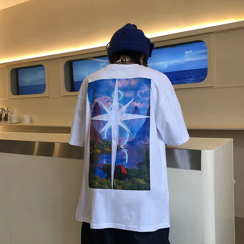 T-shirts Short Sleeve Tee men's fashion brand Street hot stamping print niche high street top TEES
T-shirts Short Sleeve Tee men's fashion brand Street hot stamping print niche high street top TEES