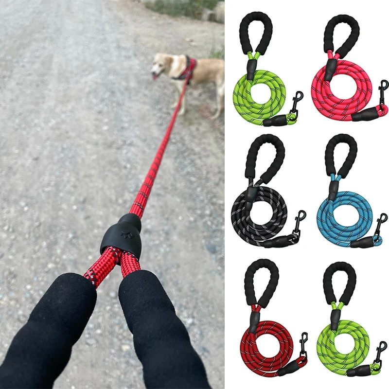 Durable Round Nylon Large Dog Reflective Rope Dog Leash Walking Big Dog Collar Strengthen Traction Harness Pet Supplies Hot
Durable Round Nylon Large Dog Reflective Rope Dog Leash Walking Big Dog Collar Strengthen Traction Harness Pet Supplies Hot