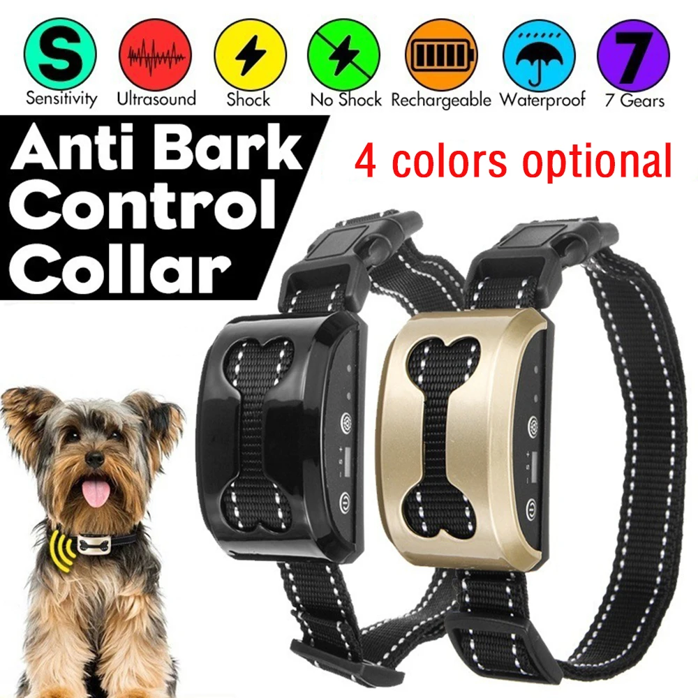 Intelligent Dog Anti Bark Collar Ultrasonic Rechargeable Training Collars Waterproof Vibration Dog Stop Barking Control Bark Col
Intelligent Dog Anti Bark Collar Ultrasonic Rechargeable Training Collars Waterproof Vibration Dog Stop Barking Control Bark Col