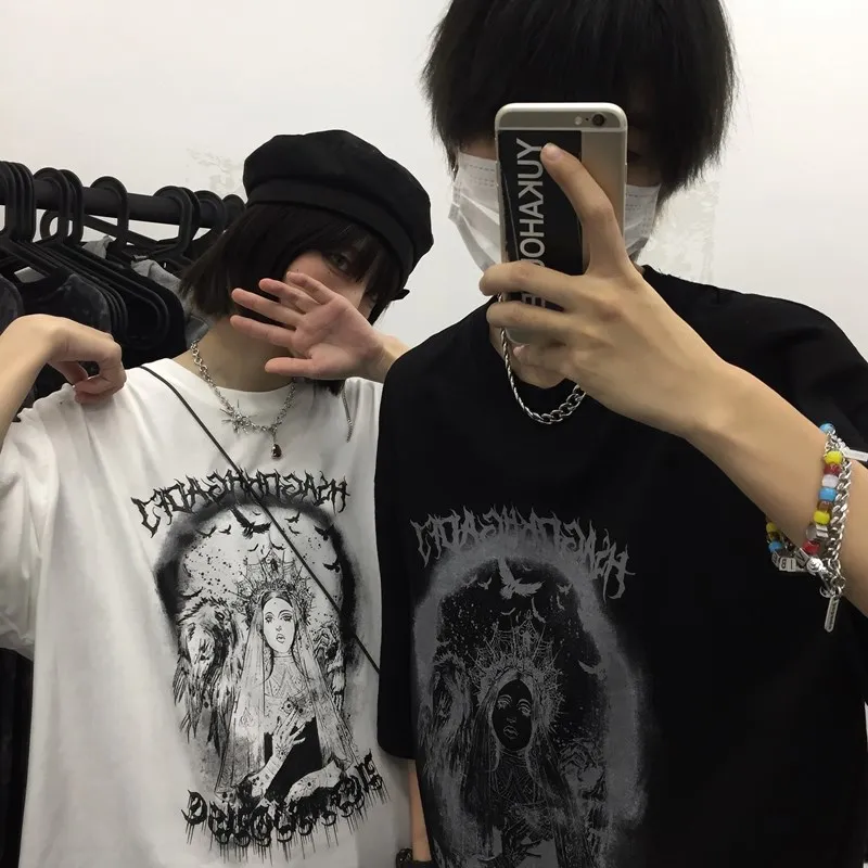 Aesthetic Harajuku Women T-Shirt Kawaii Dark Pattern Print Hip Hop Black Summer Korean Streetwear Women T-Shirts Casual Y2K Tops
Aesthetic Harajuku Women T-Shirt Kawaii Dark Pattern Print Hip Hop Black Summer Korean Streetwear Women T-Shirts Casual Y2K Tops
