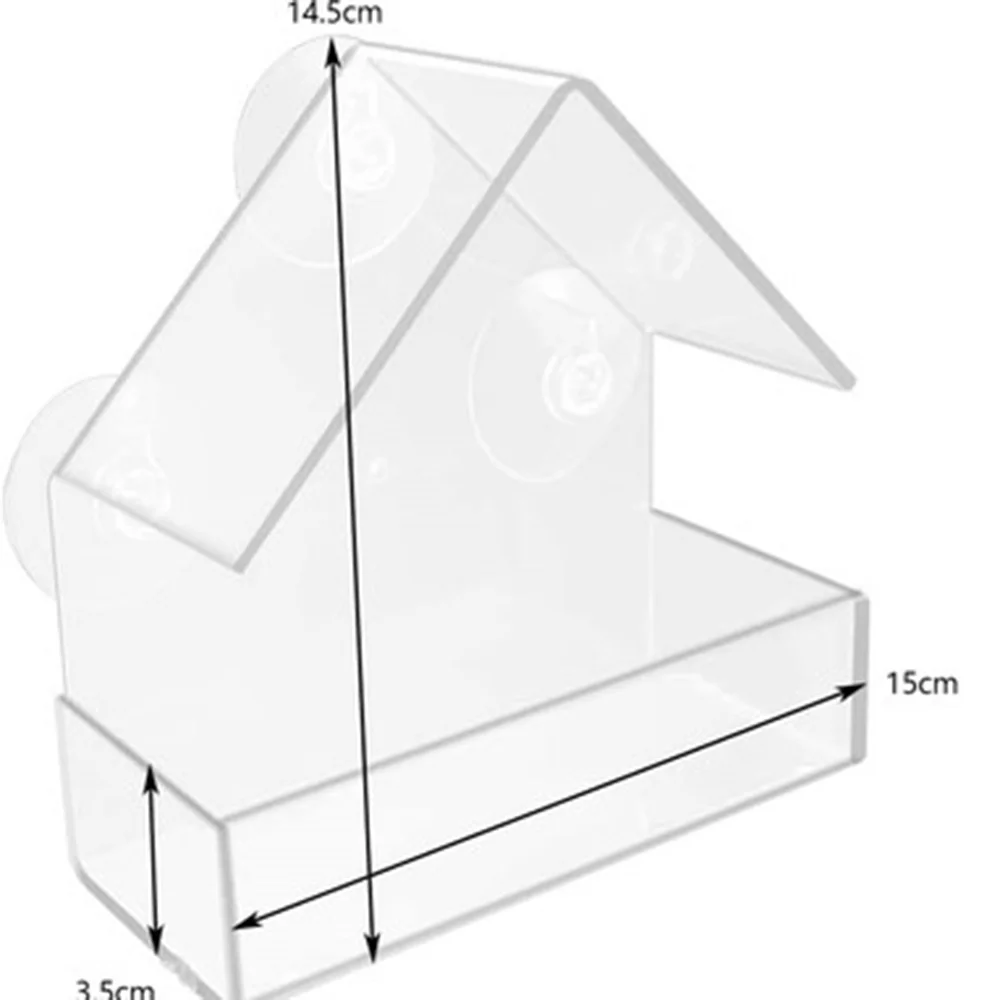 Bird Feeders Outdoor Window Wild Bird Feeder Table Hanging Suction Cup Feeding Clear Viewing Perspex Acrylic Material Hot Sale
Bird Feeders Outdoor Window Wild Bird Feeder Table Hanging Suction Cup Feeding Clear Viewing Perspex Acrylic Material Hot Sale
