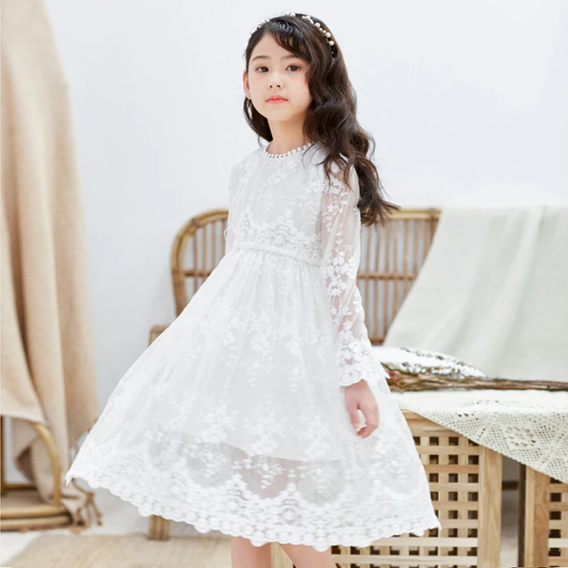 Embroidery White Lace Dress for Kids Girls 8 10 12 years Elegant Party Wedding Birthday Princess Summer Fall Teen Girl Clothes
Embroidery White Lace Dress for Kids Girls 8 10 12 years Elegant Party Wedding Birthday Princess Summer Fall Teen Girl Clothes