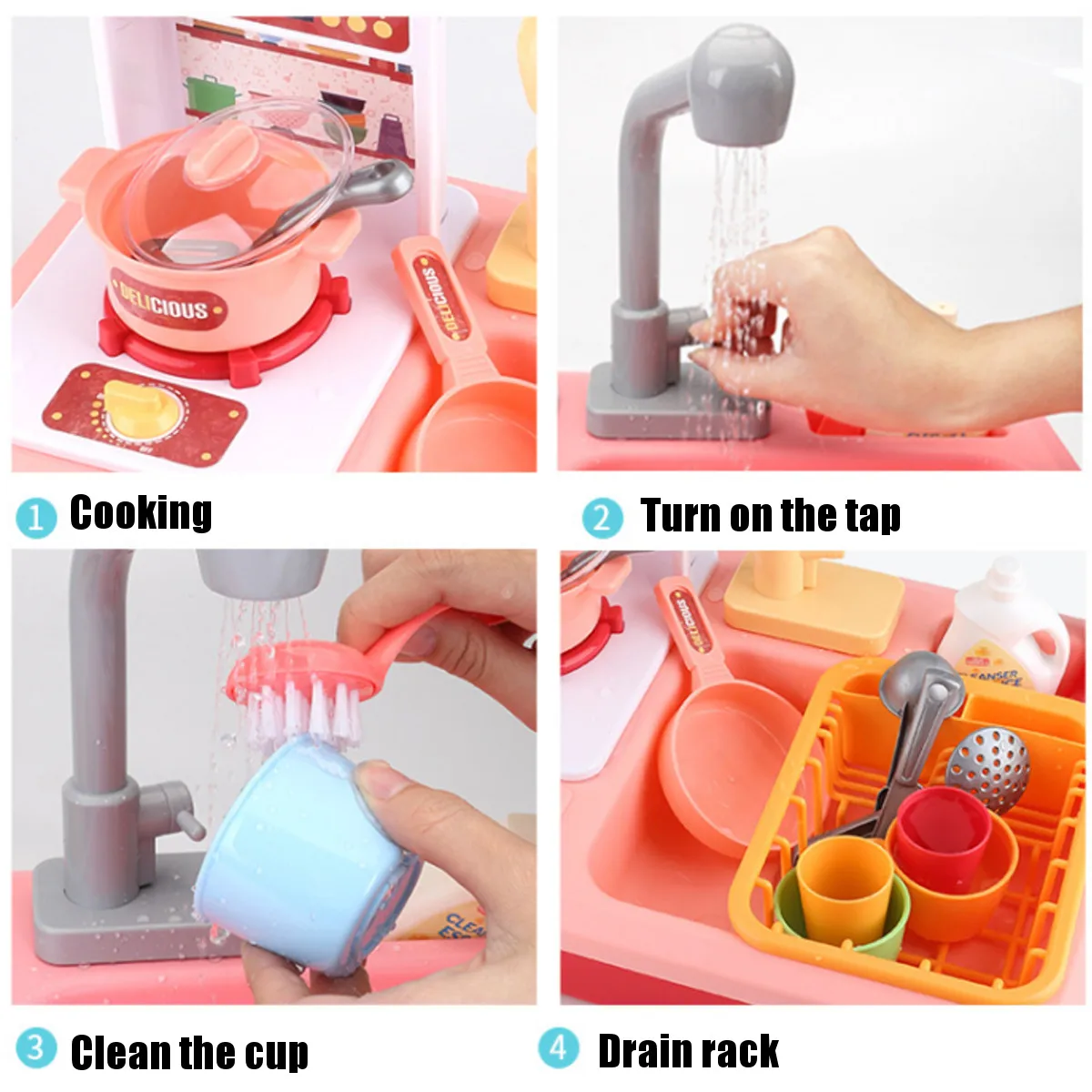 Kids Kitchen Toys Simulation Electric Dishwasher Educational Toys Mini Kitchen Food Pretend Play Cutting Housekeeping Girls Toys
Kids Kitchen Toys Simulation Electric Dishwasher Educational Toys Mini Kitchen Food Pretend Play Cutting Housekeeping Girls Toys