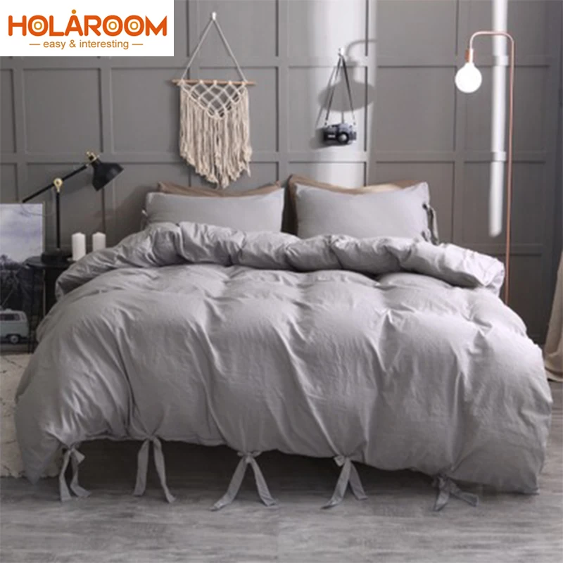 Holaroom Solid Color Duvet Cover Set Polyester Bedding Set Gray Wine Washed Cotton Noel Bedding Set For Home Bedroom Decoration
Holaroom Solid Color Duvet Cover Set Polyester Bedding Set Gray Wine Washed Cotton Noel Bedding Set For Home Bedroom Decoration