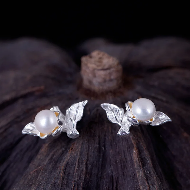 Silver 925 Jewelry Leaf Pearl Earrings Natural Freshwater Pearl Stud Earrings For Women Gift Fine Pearl Jewelry עגילי פנינה
Silver 925 Jewelry Leaf Pearl Earrings Natural Freshwater Pearl Stud Earrings For Women Gift Fine Pearl Jewelry עגילי פנינה