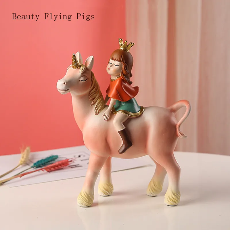 European Style Resin Unicorn Girl Ornaments Creativity Home Sculpture Decoration Office Desktop TV Cabinet Art Decor Accessories
European Style Resin Unicorn Girl Ornaments Creativity Home Sculpture Decoration Office Desktop TV Cabinet Art Decor Accessories