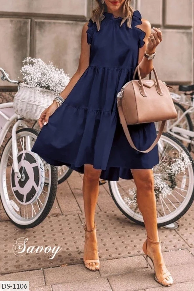 2020 New Sundress Casual Women Ruffles O-Neck Ruffles Sleeveless A-Line Connection Hem Beach Vestidos Mini Party Vestidos
2020 New Sundress Casual Women Ruffles O-Neck Ruffles Sleeveless A-Line Connection Hem Beach Vestidos Mini Party Vestidos