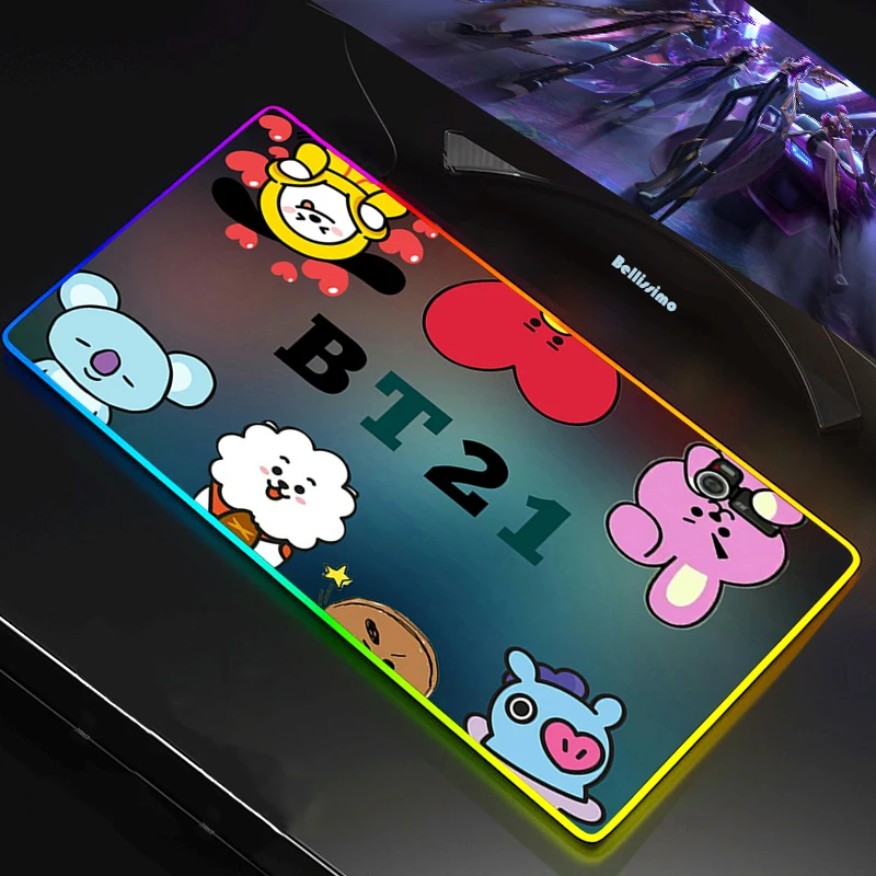 LED RGB Mouse Pad BT21 Big Size XXL 90x30 Gamer Anti-slip Rubber Pad Play Mats Gaming for RGB Cartoon Keyboard Laptop Computer 
LED RGB Mouse Pad BT21 Big Size XXL 90x30 Gamer Anti-slip Rubber Pad Play Mats Gaming for RGB Cartoon Keyboard Laptop Computer