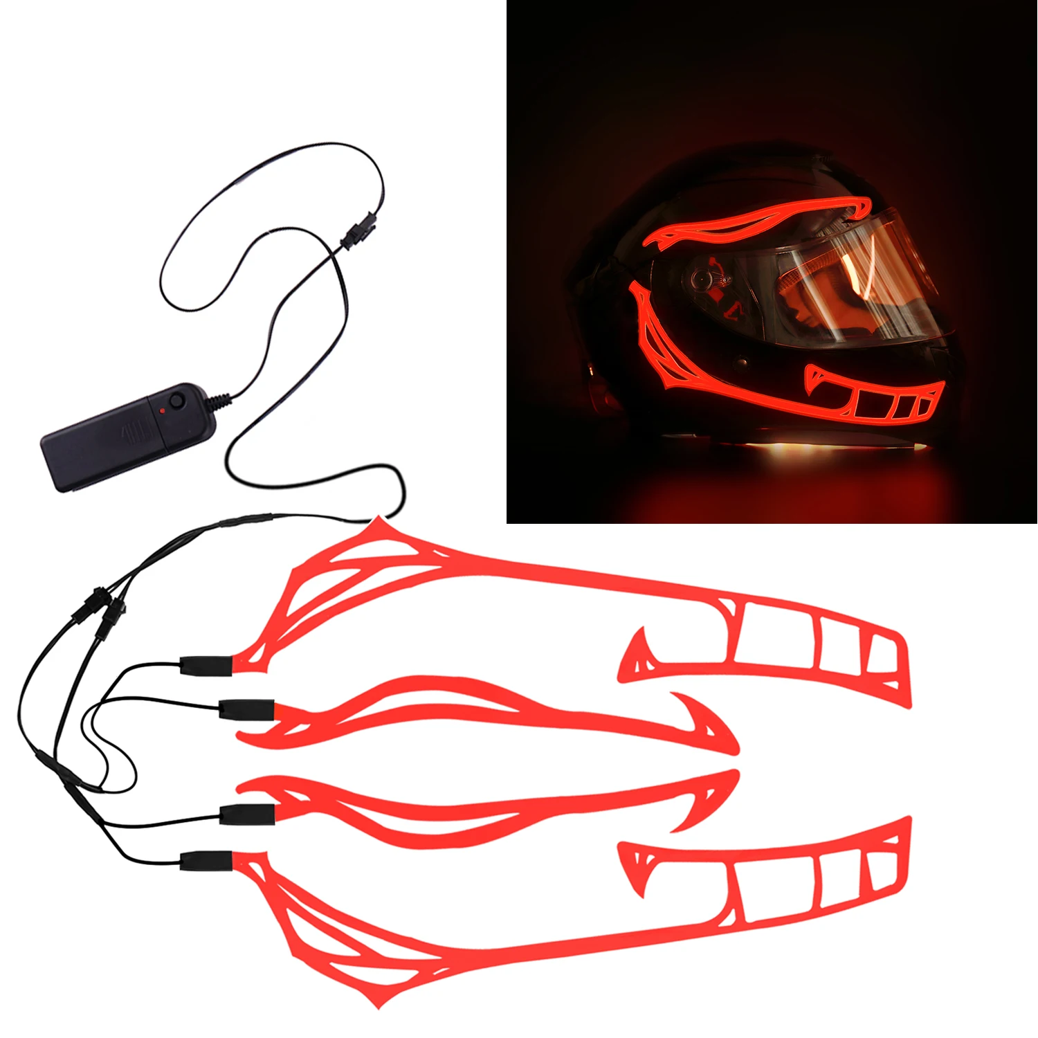 4-in-1 Motorcycle Helmet Decorative Light Night Riding Cold Light Signal Flashing Strip LED Luminous Sticker Kit Safety Light
4-in-1 Motorcycle Helmet Decorative Light Night Riding Cold Light Signal Flashing Strip LED Luminous Sticker Kit Safety Light