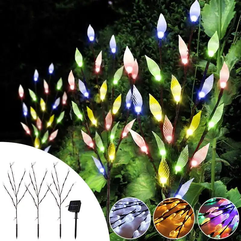 3PCS 60LED Solar Garden Branch Lamp Solar Leaf Tree Lighting Holiday Lighting for Home Christmas Party Garden Decoration
3PCS 60LED Solar Garden Branch Lamp Solar Leaf Tree Lighting Holiday Lighting for Home Christmas Party Garden Decoration