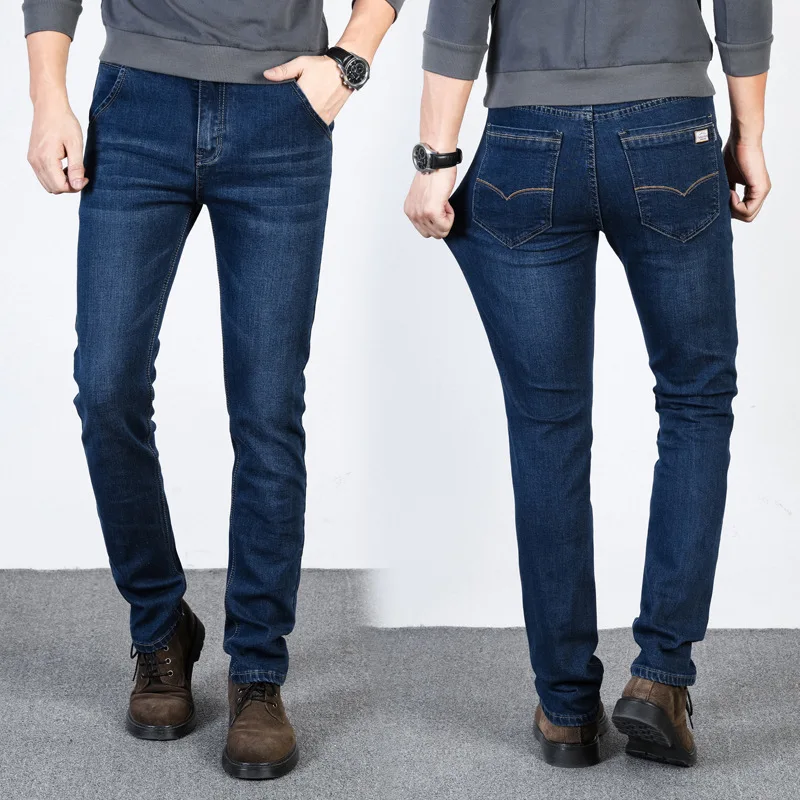 Men's Stretch Jeans Business Straight Size Middle Waist Washed Men's Moto Jeans Slim Fit Denim Pants Distressed Trousers
Men's Stretch Jeans Business Straight Size Middle Waist Washed Men's Moto Jeans Slim Fit Denim Pants Distressed Trousers