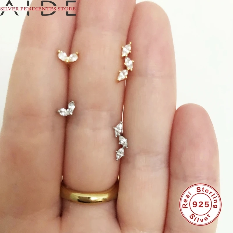 AIDE Small 925 Sterling Silver Horse Eye Zircon Earrings For Women Girls Moon Shaped Earrings Simple Fashion Piercing Jewelry
AIDE Small 925 Sterling Silver Horse Eye Zircon Earrings For Women Girls Moon Shaped Earrings Simple Fashion Piercing Jewelry