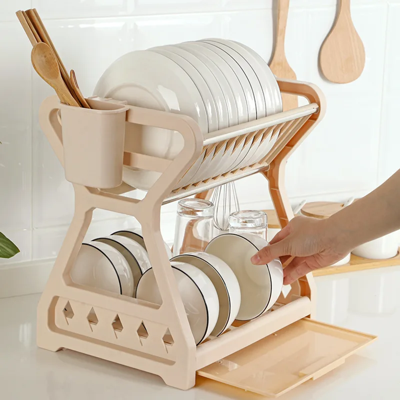 PVC Kitchen Storage Rack Double Layer Sink Organizer Space Saving Dishes Drying Shelves Countertop Drainer Gadgets Accessories
PVC Kitchen Storage Rack Double Layer Sink Organizer Space Saving Dishes Drying Shelves Countertop Drainer Gadgets Accessories