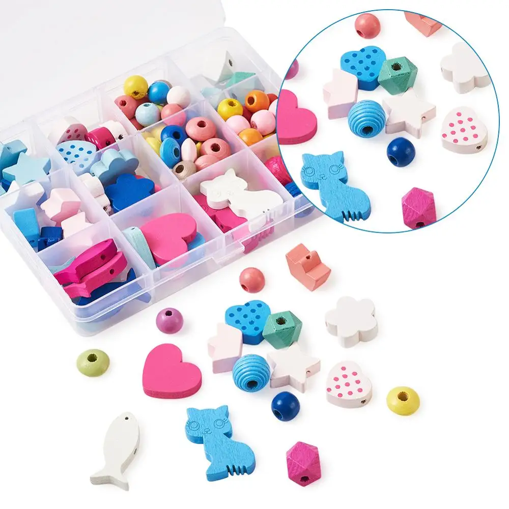 Mixed Color Mixed Style Pattern Wooden Spacer Beads for Jewelry Making Necklace Bracelet Children Handcraft
Mixed Color Mixed Style Pattern Wooden Spacer Beads for Jewelry Making Necklace Bracelet Children Handcraft
