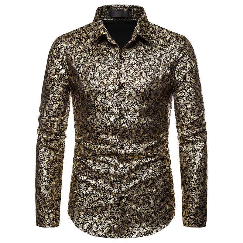 Mens Luxury Paisley Dress Shirts Shiny Printed Slim Fit Button Up Shirt Men Casual Long Sleeve Shirt Male Party Prom Clothing
Mens Luxury Paisley Dress Shirts Shiny Printed Slim Fit Button Up Shirt Men Casual Long Sleeve Shirt Male Party Prom Clothing