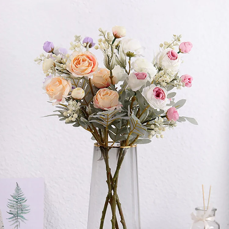 Artificial Roses Real Touch Silk Cloth Fake Flower Bouquet for Home Party Wedding Decoration Accessories DIY Table Centerpieces
Artificial Roses Real Touch Silk Cloth Fake Flower Bouquet for Home Party Wedding Decoration Accessories DIY Table Centerpieces