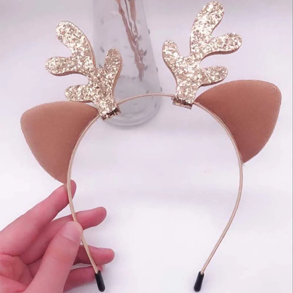 Christmas Headbands Fancy Reindeer Antlers Hairband Xmas Kids Baby Hairhoop Party Decor Headwear Hair Accessories Gift | Аксессуары для