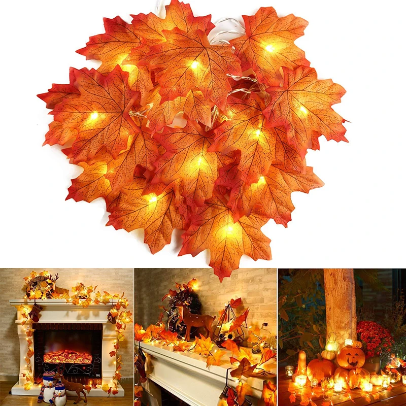2/3/6M Christmas Decoration Artificial Maple Leaf Leaves LED Light String Lantern Garland Home Party DIY Deco Halloween New Yea
2/3/6M Christmas Decoration Artificial Maple Leaf Leaves LED Light String Lantern Garland Home Party DIY Deco Halloween New Yea