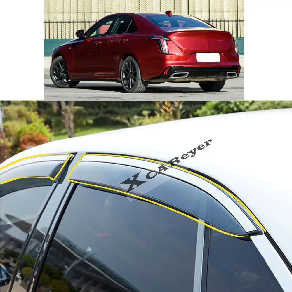 For Cadillac CT4 2020 2021 2022 Car Body Styling Sticker Plastic Window Glass Wind Visor Rain/Sun Guard Vent Parts
For Cadillac CT4 2020 2021 2022 Car Body Styling Sticker Plastic Window Glass Wind Visor Rain/Sun Guard Vent Parts