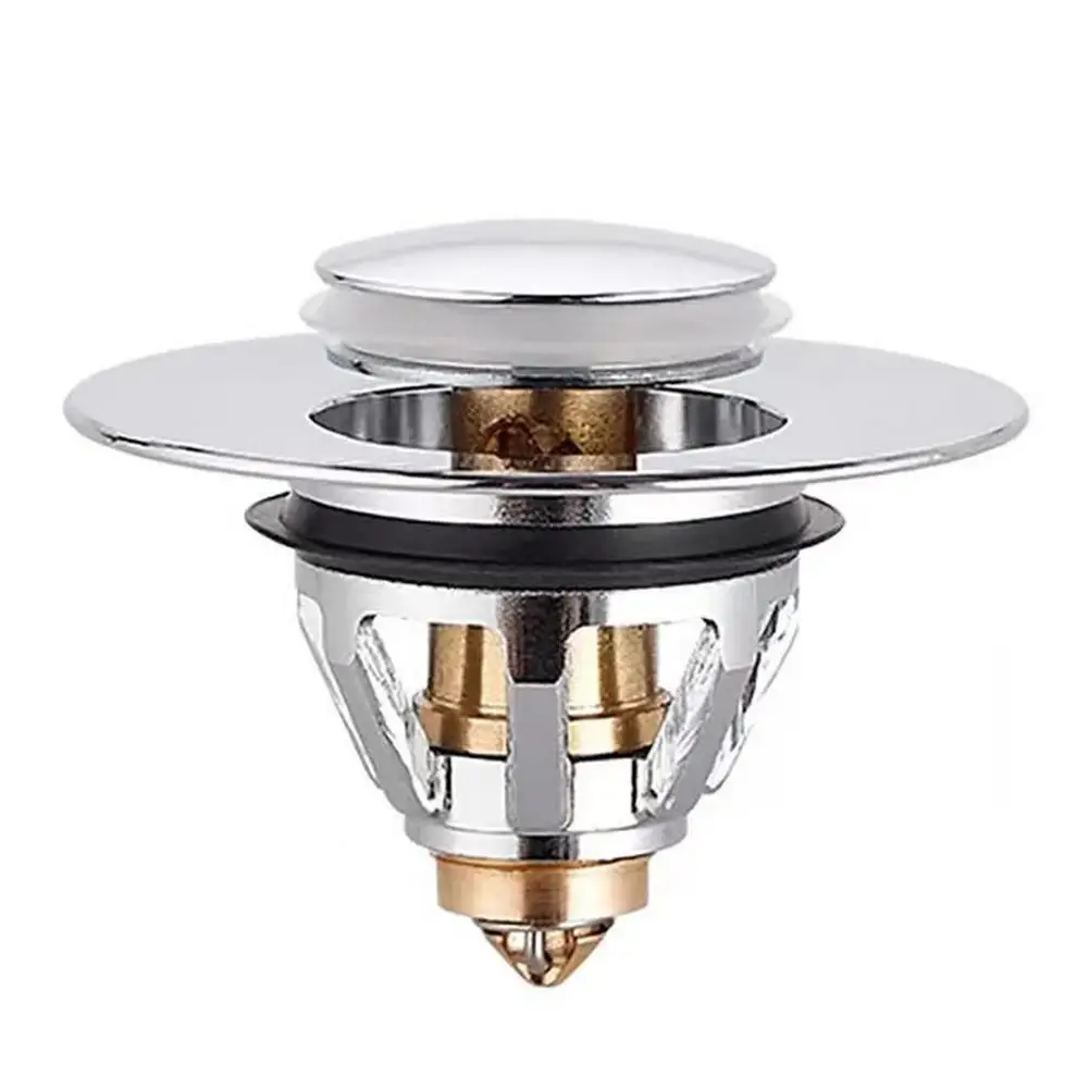 Basin Drain Filter Stainless Steel Bounce Core Push-type Washbasin Sink Plugs Hair Stopper Bathroom Drainer Filter Fit 37mm-41mm
Basin Drain Filter Stainless Steel Bounce Core Push-type Washbasin Sink Plugs Hair Stopper Bathroom Drainer Filter Fit 37mm-41mm