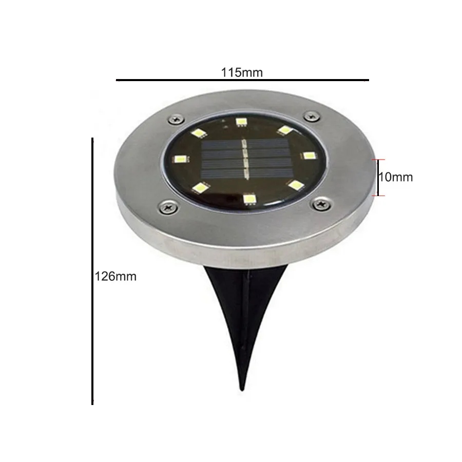 Solar Power Buried Stair Light 8LEDS Outdoor Garden Pathway Floor Deck Solar Disk Light Patio Road Landscape Solar Ground Lamp
Solar Power Buried Stair Light 8LEDS Outdoor Garden Pathway Floor Deck Solar Disk Light Patio Road Landscape Solar Ground Lamp