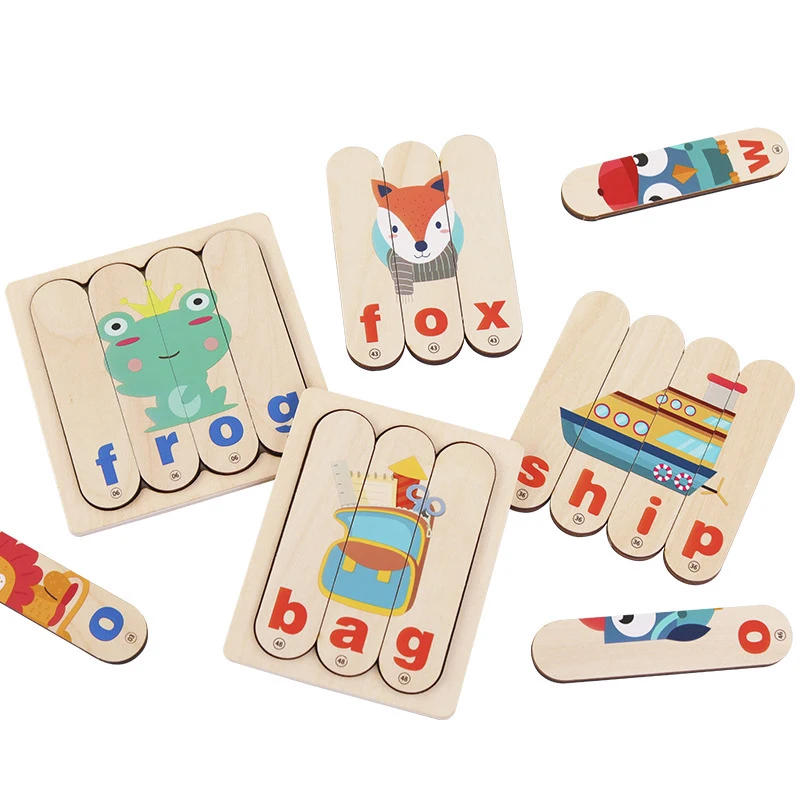 New Long Strip Montessori English Word Puzzle Wooden Kids Toy Jigsaw Board Letter Matching Educational Toys For Children Baby
New Long Strip Montessori English Word Puzzle Wooden Kids Toy Jigsaw Board Letter Matching Educational Toys For Children Baby