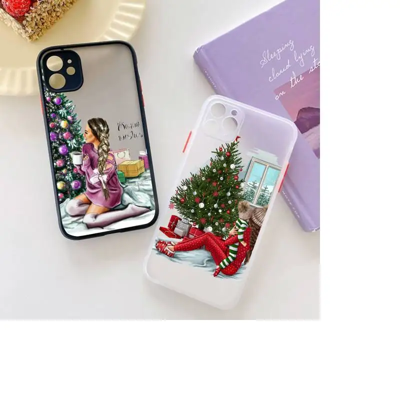 Merry Christmas Brown Hair Girl Phone Case For iPhone 12 11 Mini Pro XR XS Max 7 8 Plus X Matte transparent Back Cover
Merry Christmas Brown Hair Girl Phone Case For iPhone 12 11 Mini Pro XR XS Max 7 8 Plus X Matte transparent Back Cover