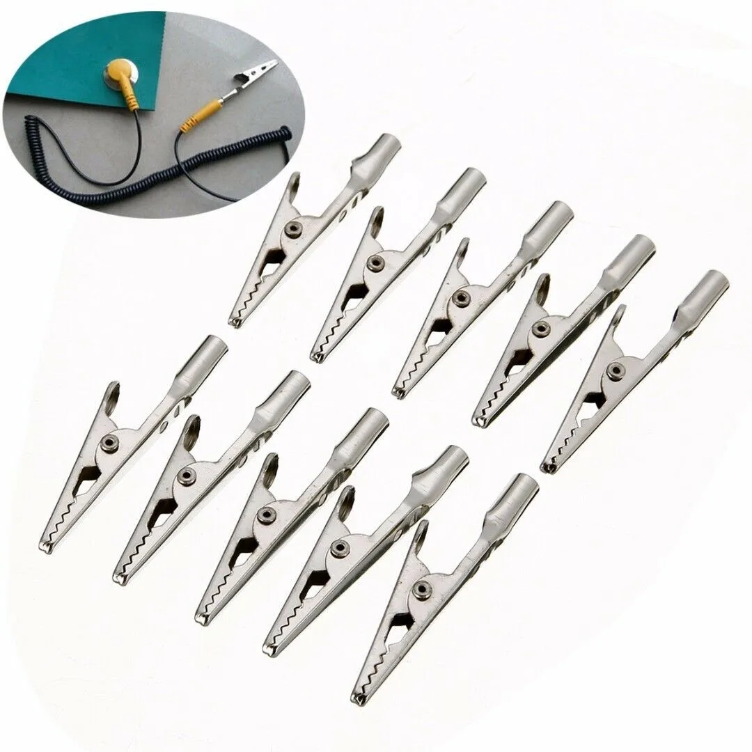 10PCS/Set Stainless Steel Single Prong Alligator Crocodile Electric Test Clips Cable Lead Screw Probe Clamps Silver Tone
10PCS/Set Stainless Steel Single Prong Alligator Crocodile Electric Test Clips Cable Lead Screw Probe Clamps Silver Tone