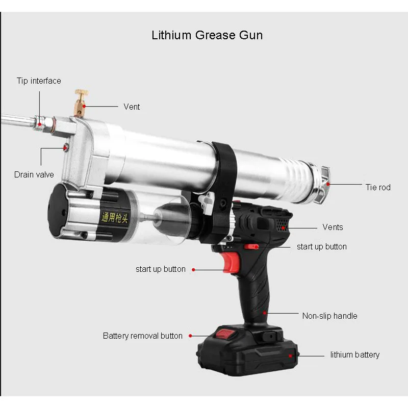 Electric grease gun high voltage rechargeable excavator grease gun equipment lithium battery lubricating grease quick lubricator
Electric grease gun high voltage rechargeable excavator grease gun equipment lithium battery lubricating grease quick lubricator