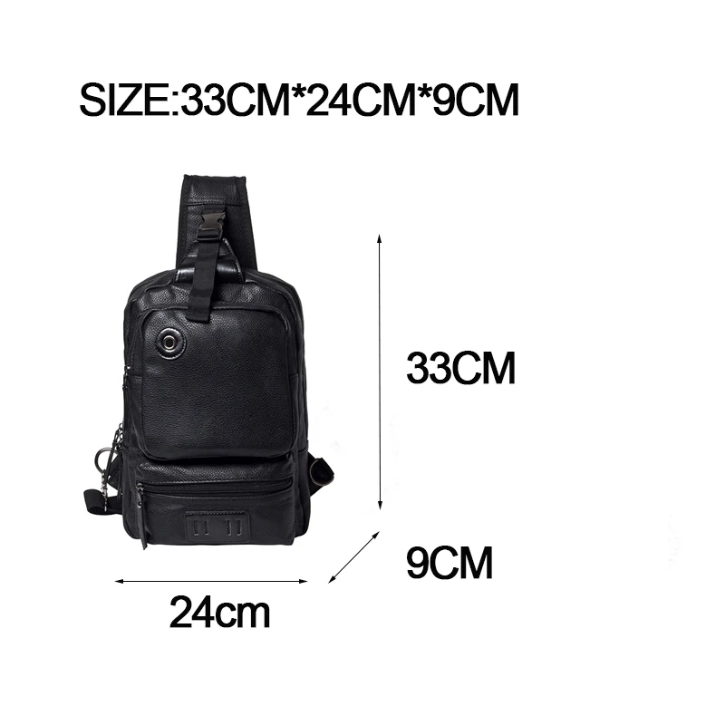 Mens Black Chest Bag Pu Leather Crossbody Bags Large Capacity Messenger Bag Multifunctional Shoulder Bags Waterproof Handbags
Mens Black Chest Bag Pu Leather Crossbody Bags Large Capacity Messenger Bag Multifunctional Shoulder Bags Waterproof Handbags