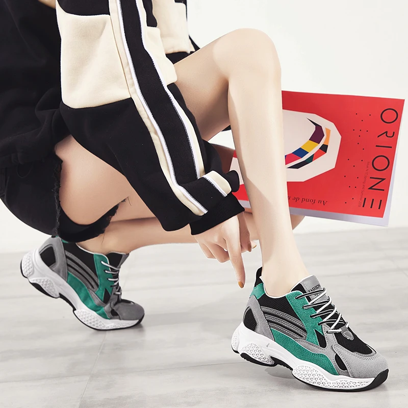 2020 Women's Chunky Sneakers Thick Bottom Shoes Casual Breathable Fashion Female Sneakers Mixed Colors Flat Platform Casual
2020 Women's Chunky Sneakers Thick Bottom Shoes Casual Breathable Fashion Female Sneakers Mixed Colors Flat Platform Casual
