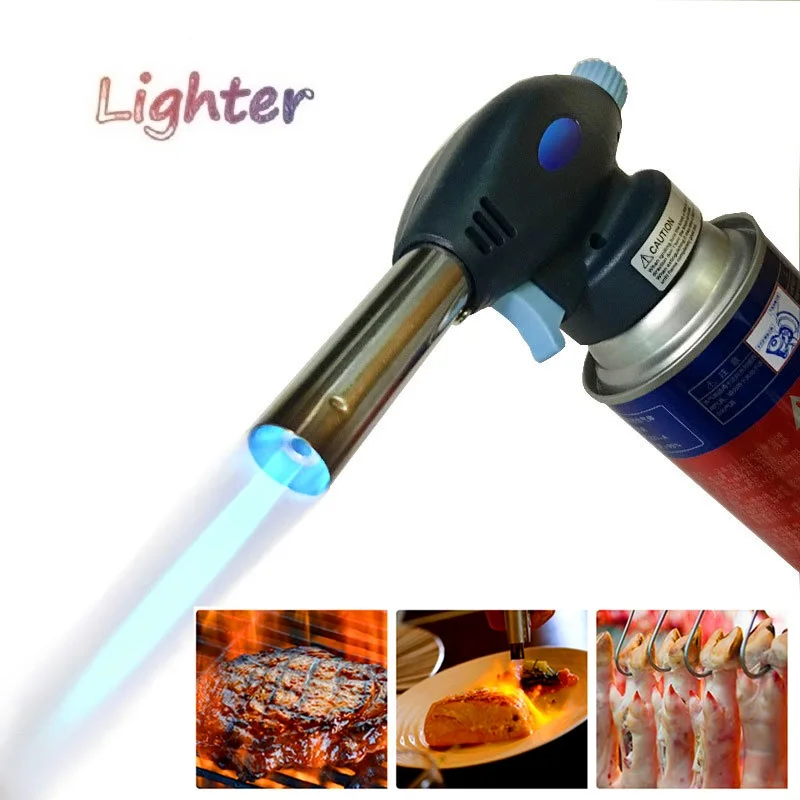 Kitchen Gas Torch Lighter Flamethrower Butane Burner Automatic Ignition Baking Welding BBQ Camping Outdoor Spray Gun Lighter 1pc
Kitchen Gas Torch Lighter Flamethrower Butane Burner Automatic Ignition Baking Welding BBQ Camping Outdoor Spray Gun Lighter 1pc