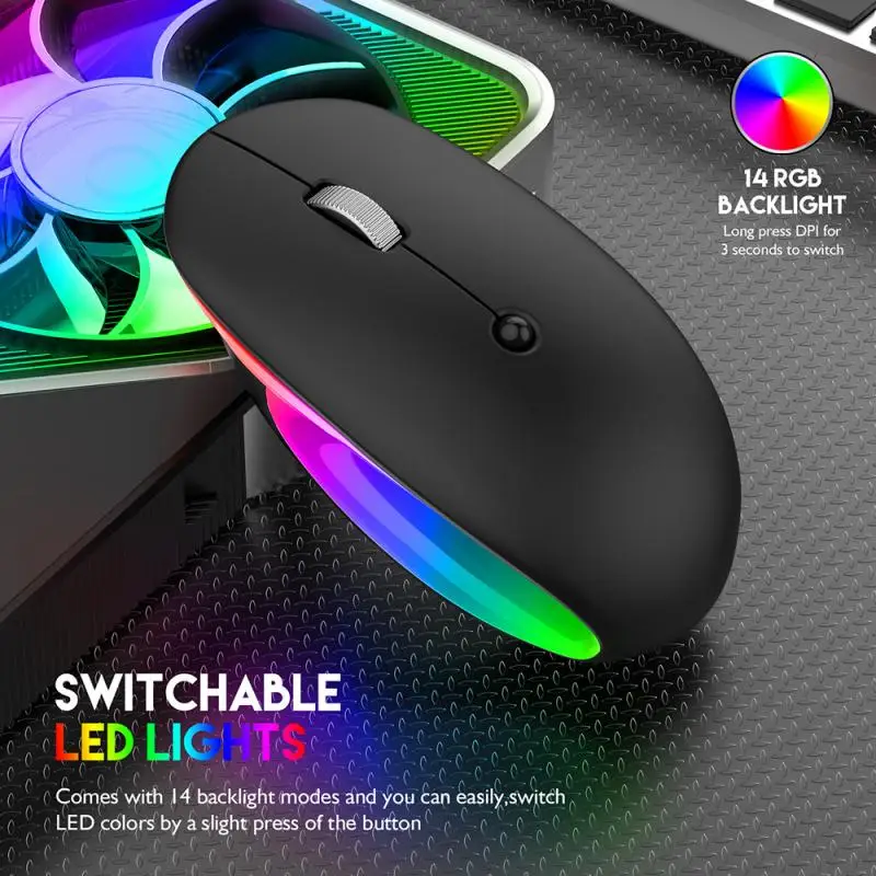 2,4G Беспроводной Мышь Bluetooth RGB Перезаряжаемые Мышь 2400 Точек на дюйм 14 шатер эффекты бесшумный светодиодный эргономичный проводной игровой Мы...
2,4G Беспроводной Мышь Bluetooth RGB Перезаряжаемые Мышь 2400 Точек на дюйм 14 шатер эффекты бесшумный светодиодный эргономичный проводной игровой Мы...
