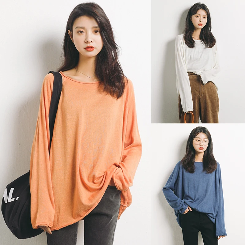 Knitted Cotton Soft Women Long Sleeve Blouses Loose Womens Outwear Casual Tops And Blouses 2019 Autumn Women Solid Colors Shirts
Knitted Cotton Soft Women Long Sleeve Blouses Loose Womens Outwear Casual Tops And Blouses 2019 Autumn Women Solid Colors Shirts